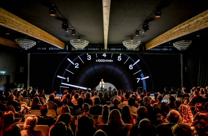 Presentatiescherm evenementenlocatie Greendna