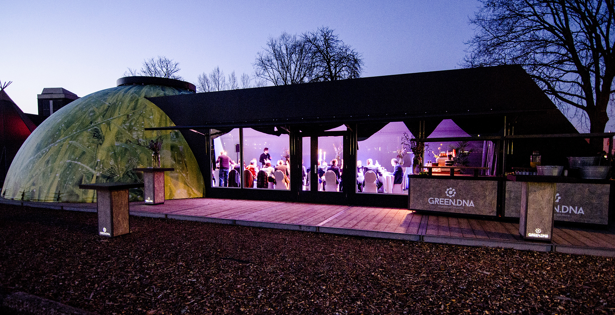 BioDome mobiele evenementen bijzondere evenementenlocatie pop up greendna